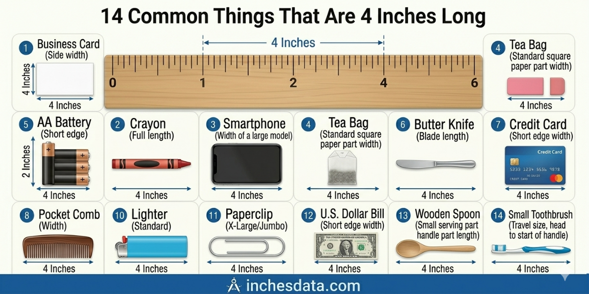 How Long Is 4 Inches? 14 Common Things That Are 4 Inches Long